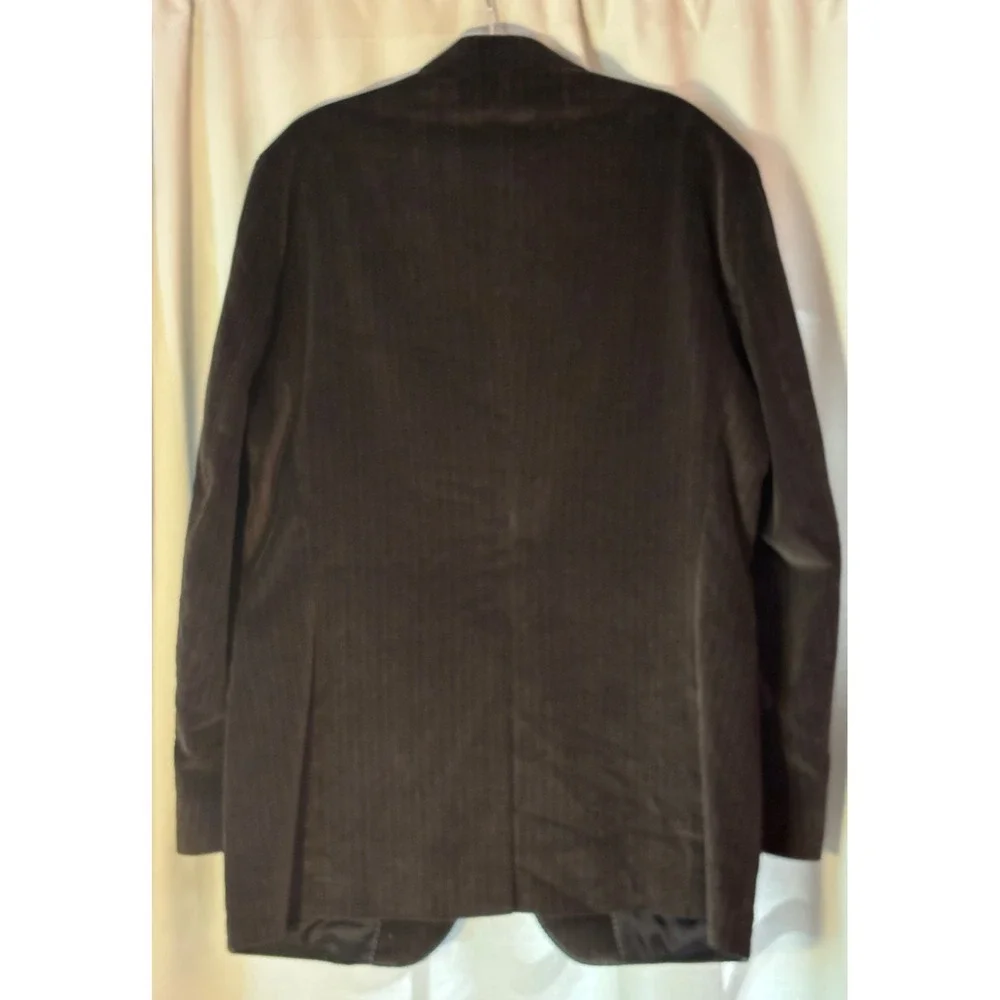 Dockers Mens Dark Gray Herringbone Corduroy Blazer Sport Coat 42L 100% Cotton